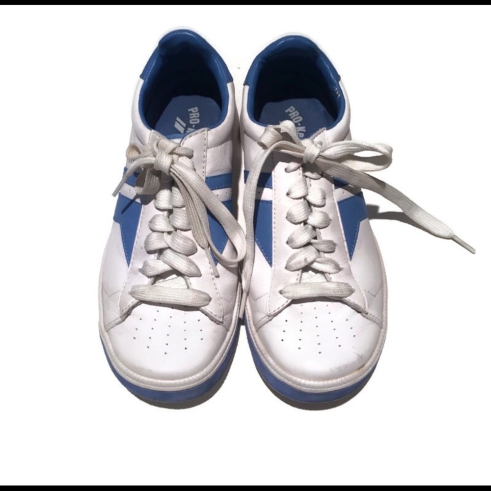 Keds Sneakers Royal Serve leather 8.5 blue & white - Picture 1 of 15